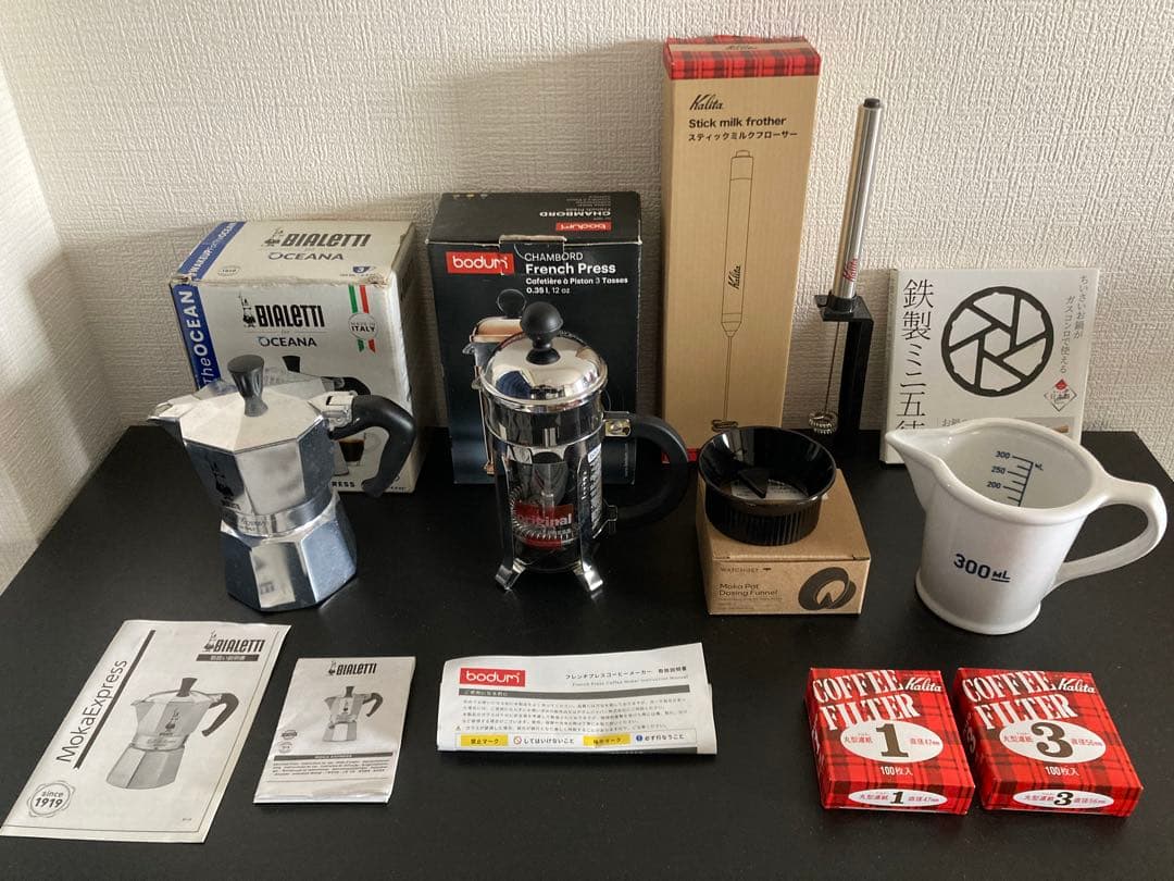 マキネッタ 3カップ用 Bialetti Moka Expressセット他