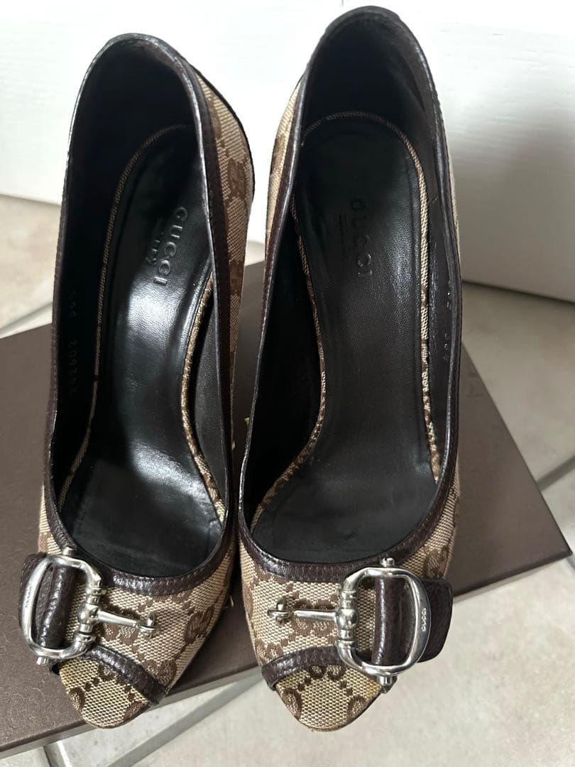 Gucci グッチ　オープントゥ ハイヒール　36 37 23.5cm 24cm