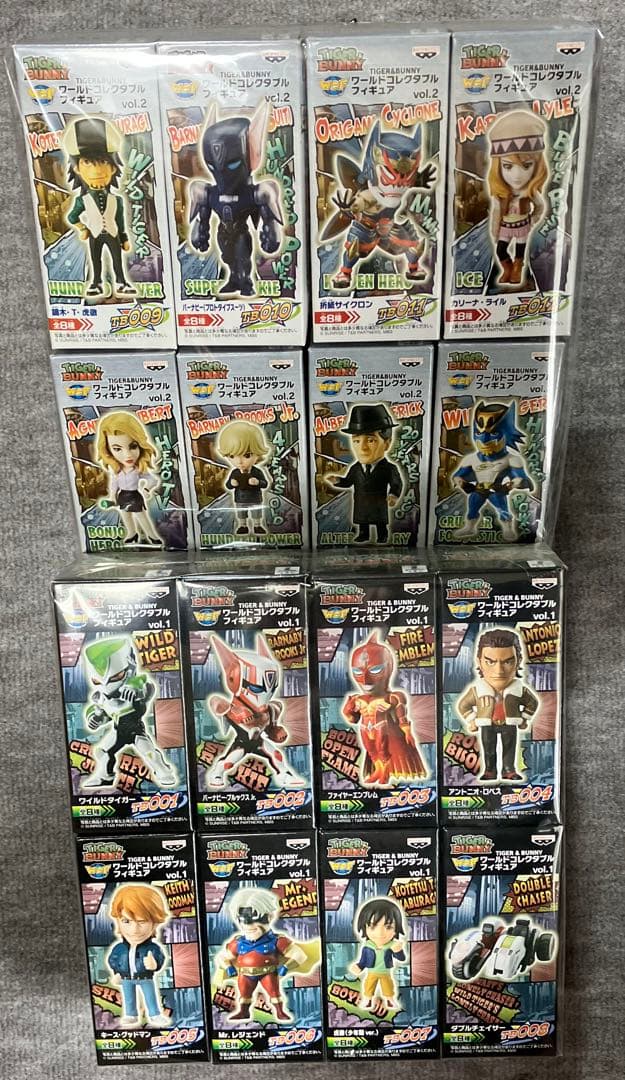【新品・超貴重品】ワールドコレクタブルフィギュア　タイガー＆バニーvol.1、2 TIGER＆BUNNY ワールドコレクタブルフィギュアvol.3 全8種セット
