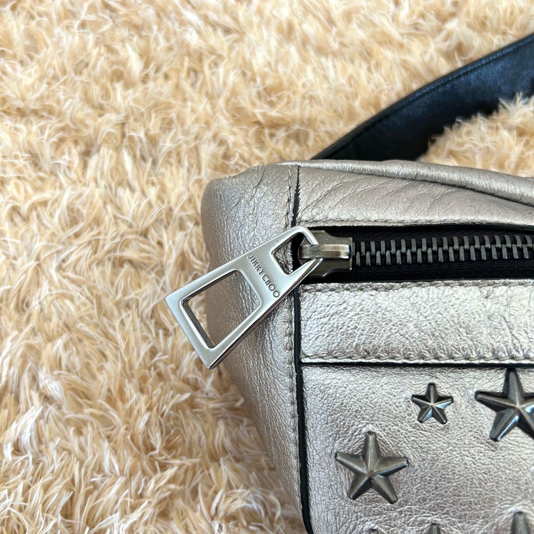 極美品✨ ジミーチュウ デリー スタースタッズ レザー ボディバッグ