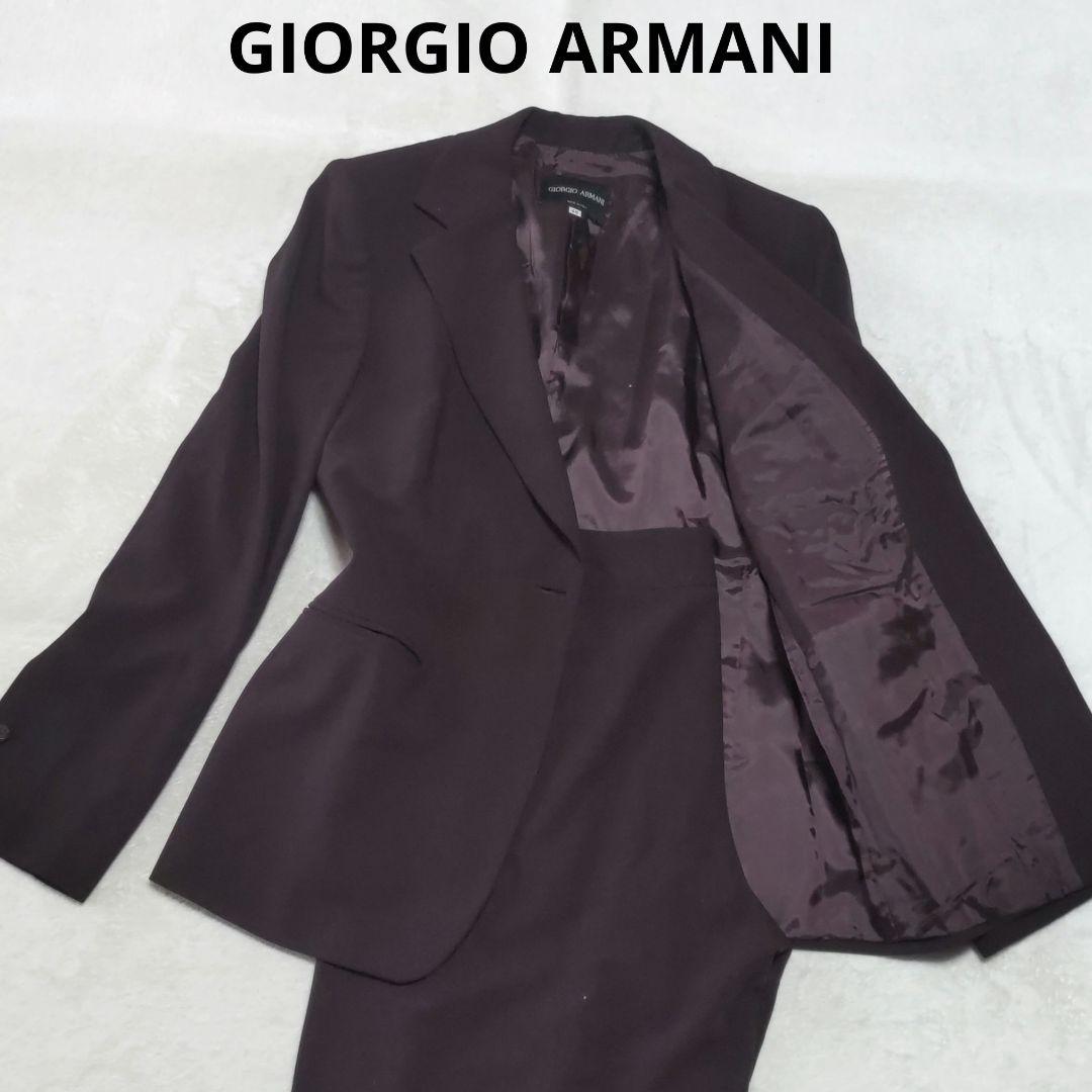 希少 極美品 ジョルジオアルマーニ スーツ セットアップ サイズ 48 ボルドー