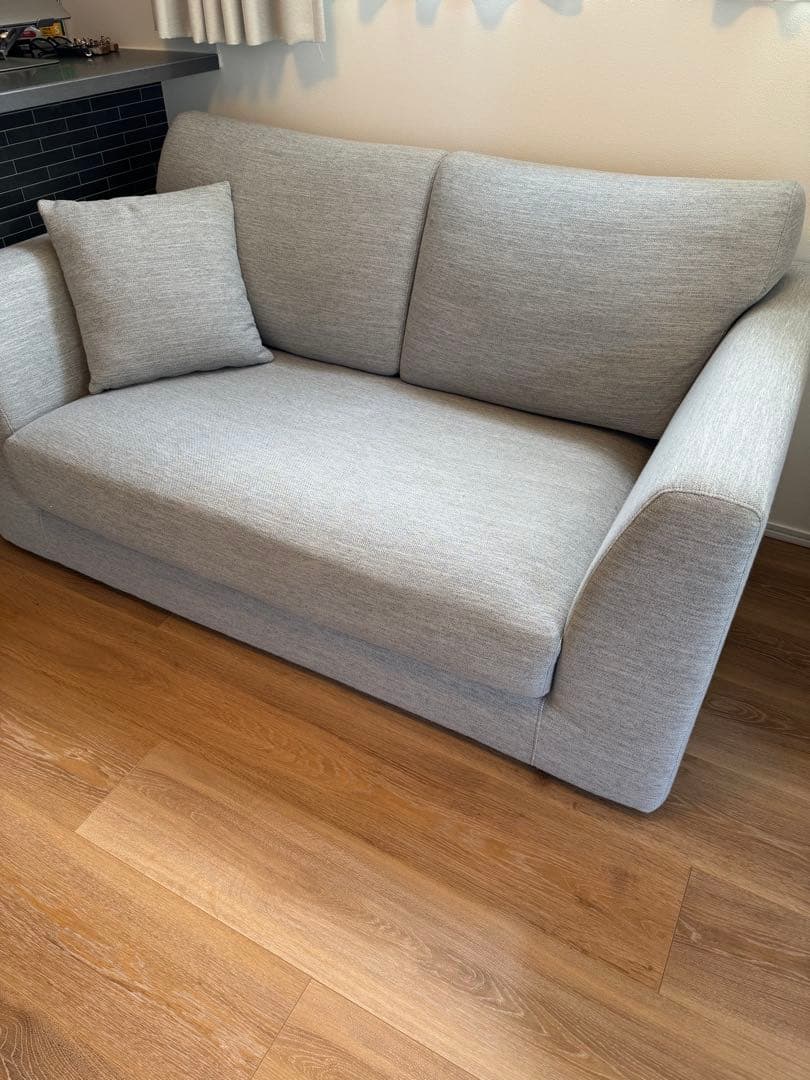 2人掛け布張りソファ(NポケットA3 DR-MGYライトグレー 2人掛けソファ