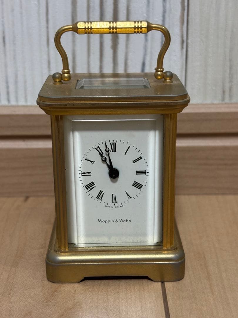 英国製 マッピン＆ウェッブ　キャリッジクロック　キー無し　非稼働品