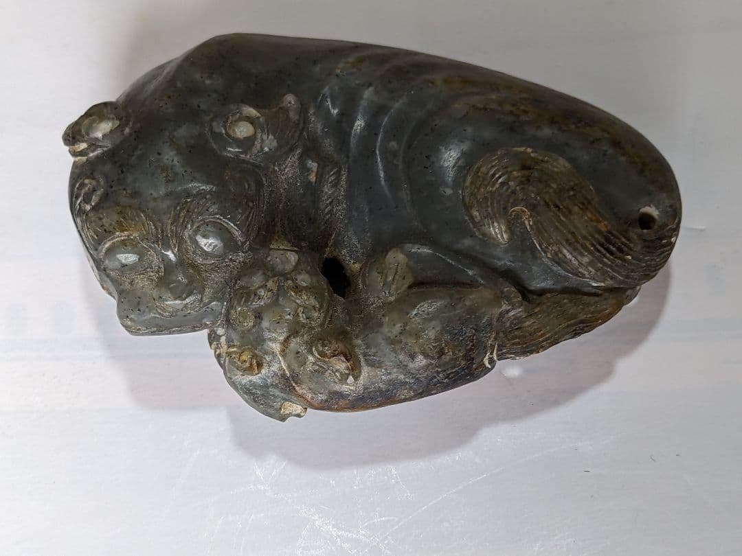 ⭐中国清時代 麒麟 文鎮 文房四宝 玉石文化 古玉 根付け 古美術品 骨董