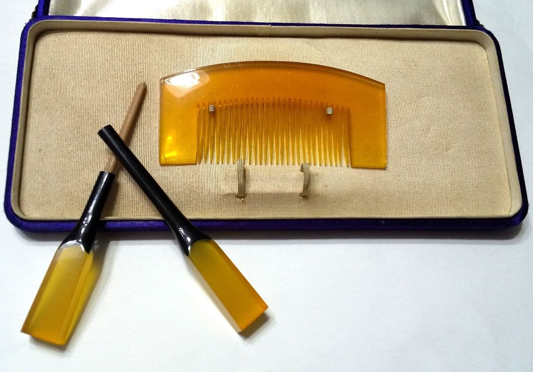 貴重な白鼈甲 かんざしセット★本物