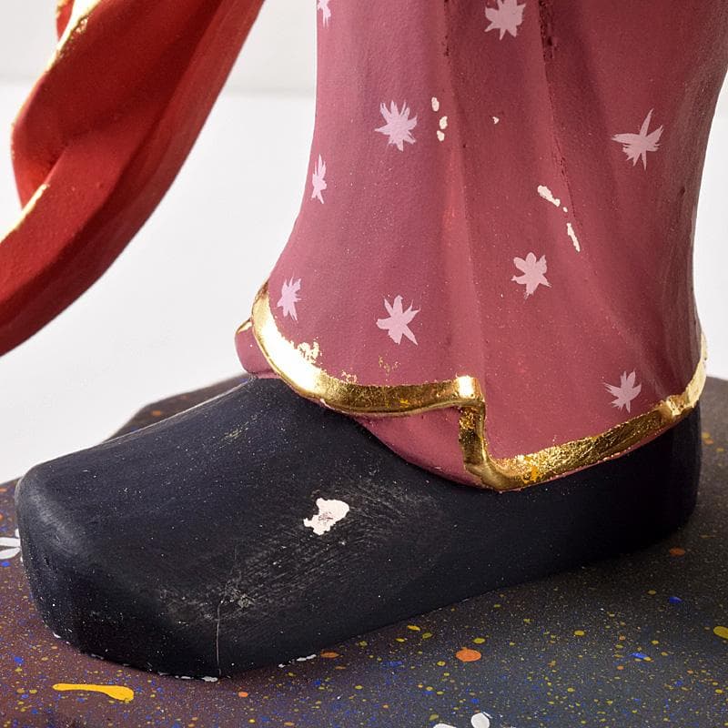 仏教美術 彩色木彫 二十八部衆像 難陀龍王像 歓喜龍王像 仏像 U R7777B