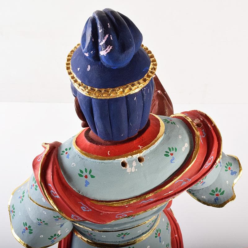 仏教美術 彩色木彫 二十八部衆像 難陀龍王像 歓喜龍王像 仏像 U R7777B