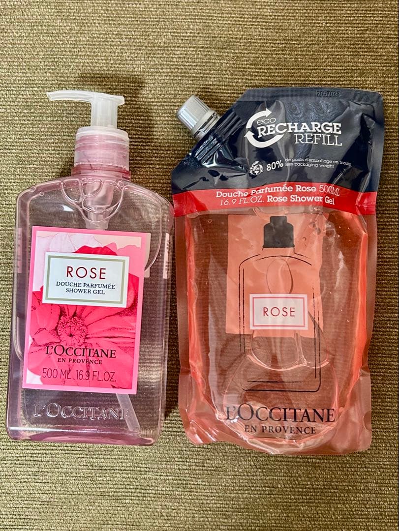 ロクシタン ローズ シャワージェル 500mlポンプ+詰め替え用レフィル