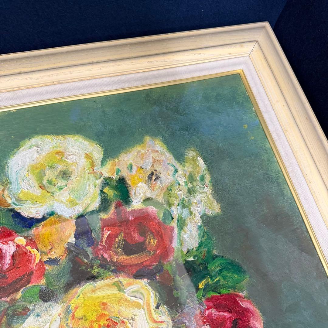絵画 木下孝則 ばら バラ 薔薇 静物画 油絵 油彩 直筆 サイン入り F15