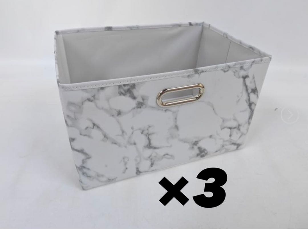 THREEPPY スリーピー 大理石柄 折り畳み収納ボックス 3点セット