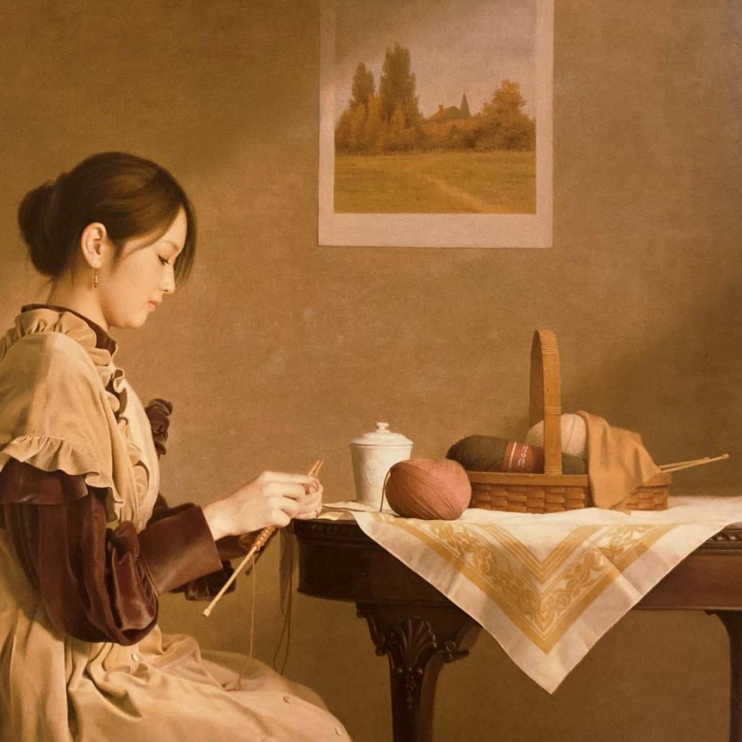 森本草介、【休日】、希少な額装用画集画、新品高級額 額装付、状態