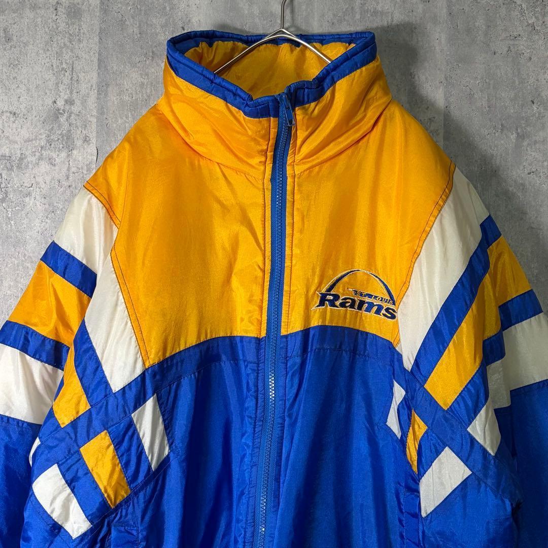 90s NFL セントルイス・ラムズ 中綿 ブルゾン 刺繍ロゴ 美品 - メルカリ