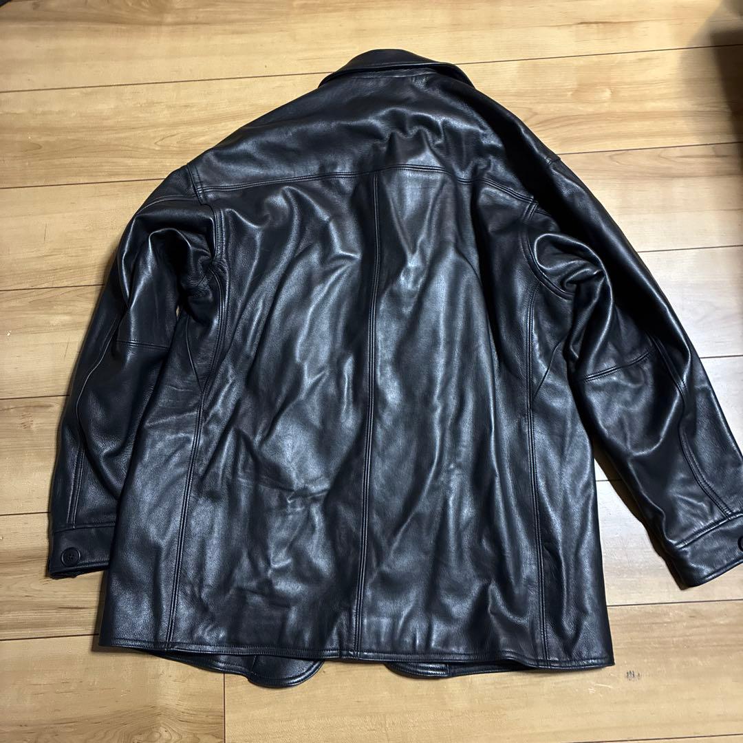 BEAMS レザー カーコート ブルゾン 23AW - メルカリ