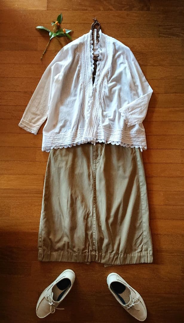 45R☆おこめチノのチーゴスカート/ベージュ♪ - メルカリ