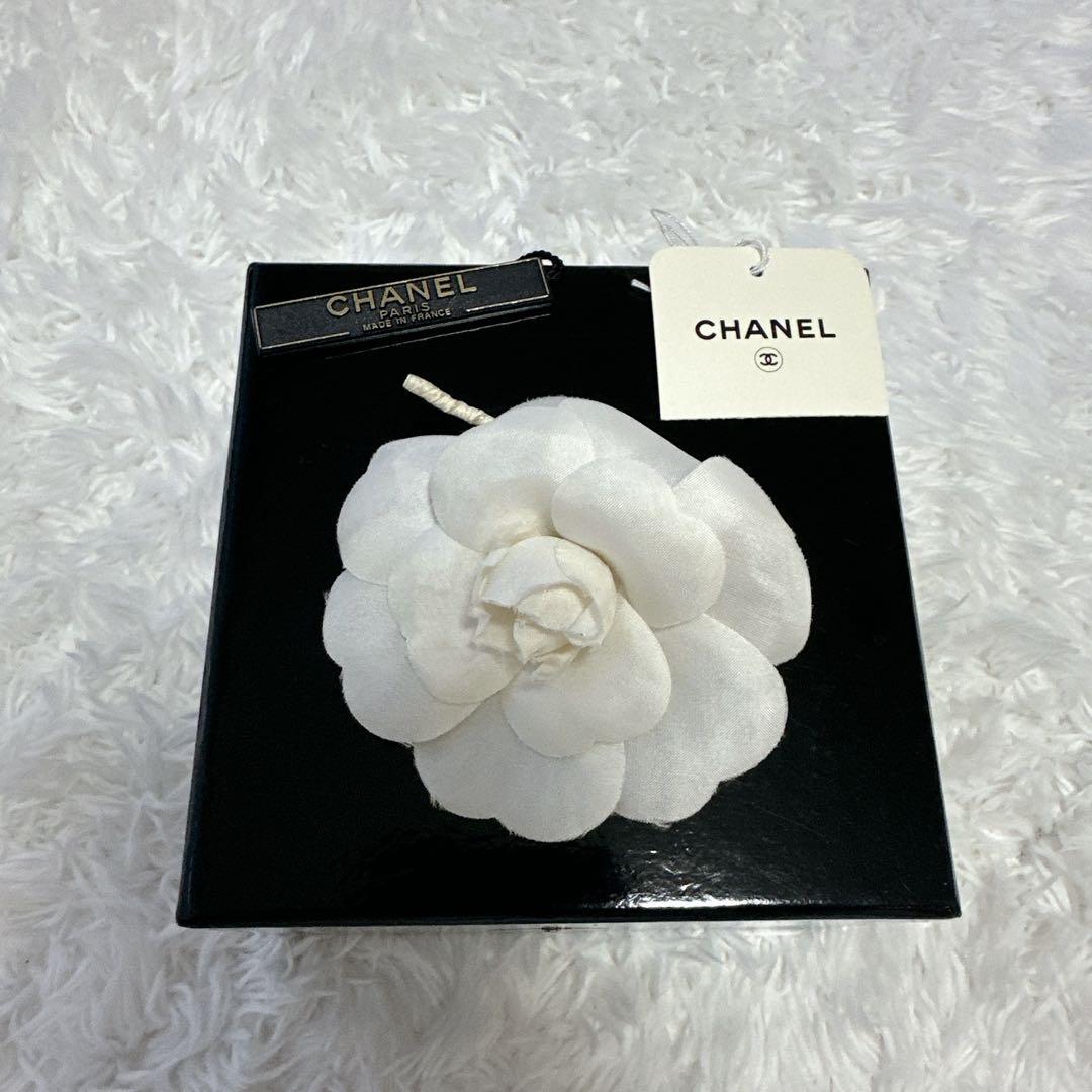 【良品】CHANEL カメリア　ブローチ　コサージュ
