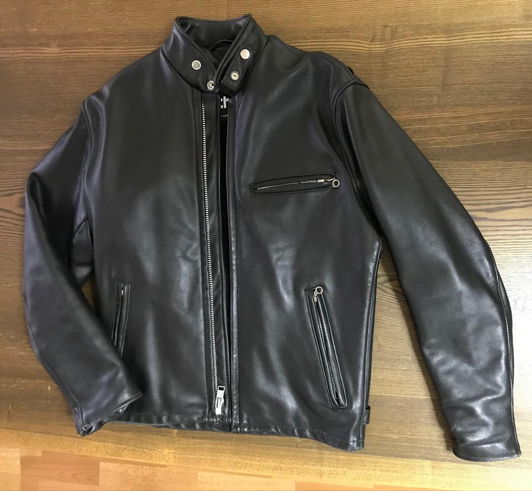 Schott ブラックレザー シングルライダースジャケット 36 楽天市場】【ポイント10倍】Schott ショット 馬革 シングルライダース