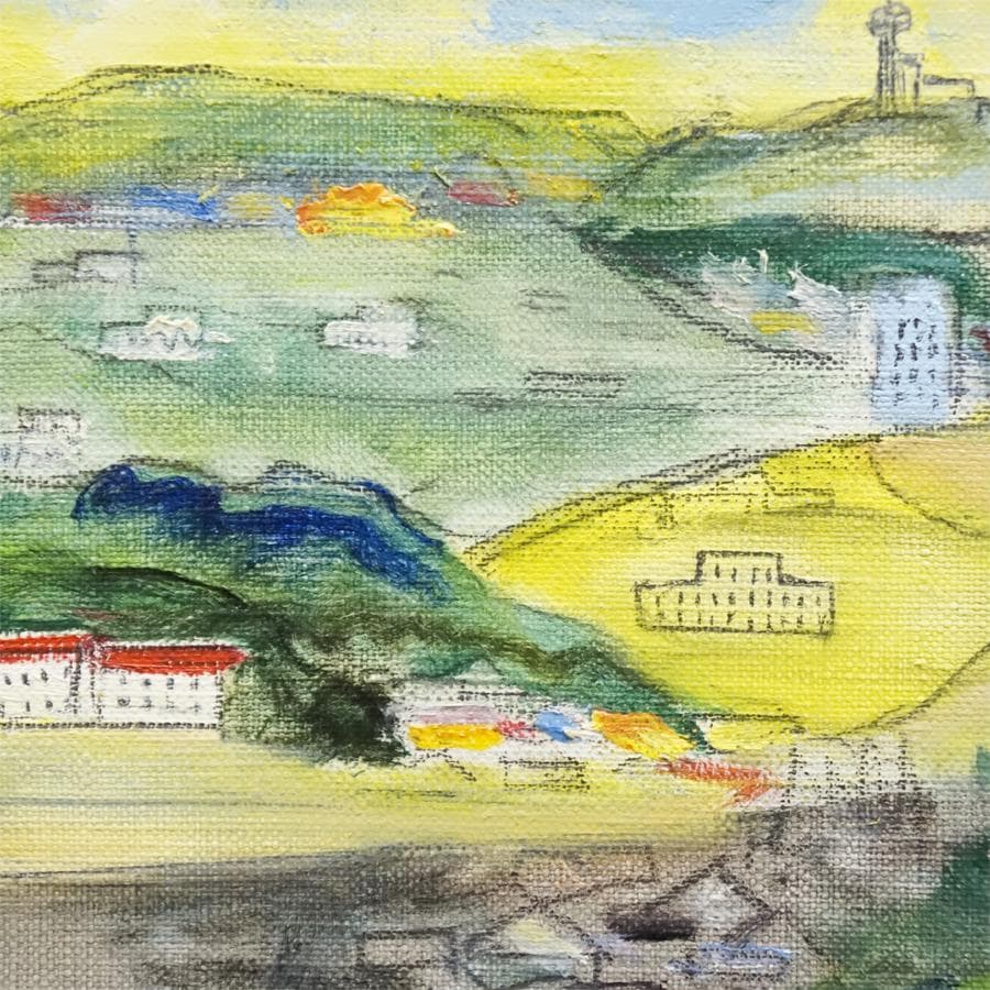 ハナうー特価』田代剛『赤富士』油絵F6