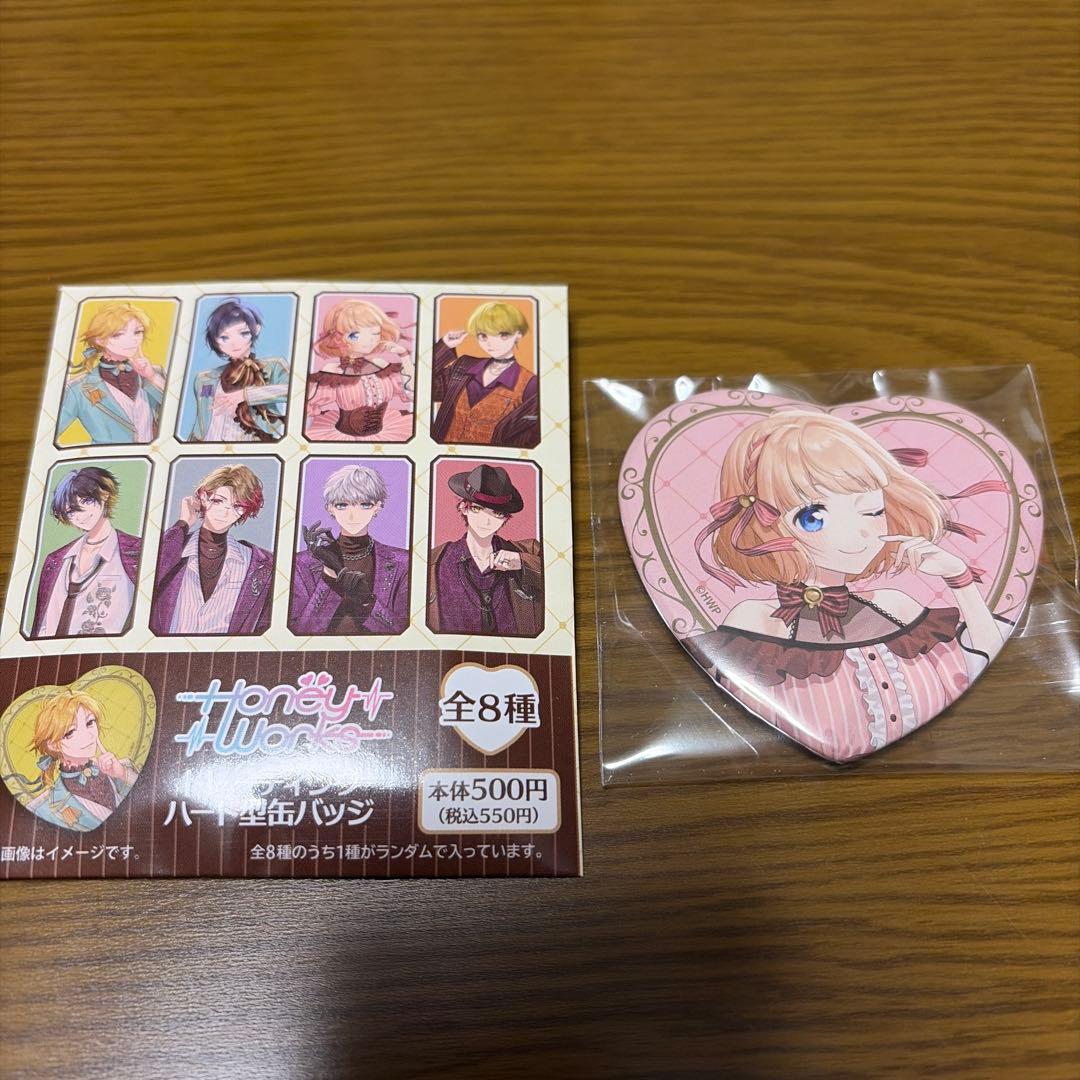 HoneyWorks トレーディングハート型缶バッジ ファミマ mona - メルカリ