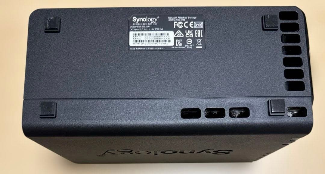 Synology DS224+ 2ベイ NAS 純正HDD付き　3.6TB✖️2