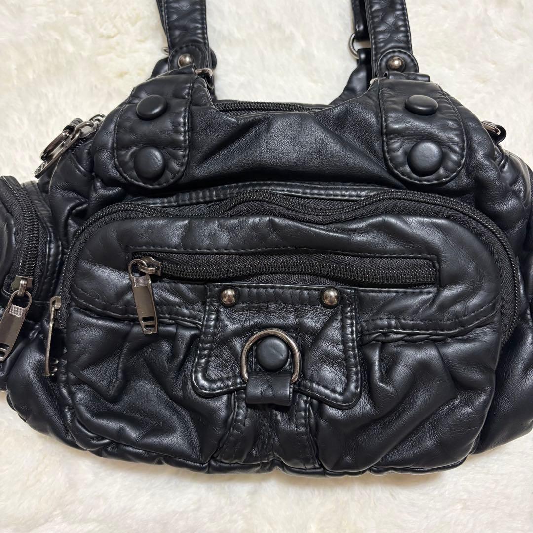 00s【archive】leather gimmick bag/Y2K/ギャル◎ - メルカリ