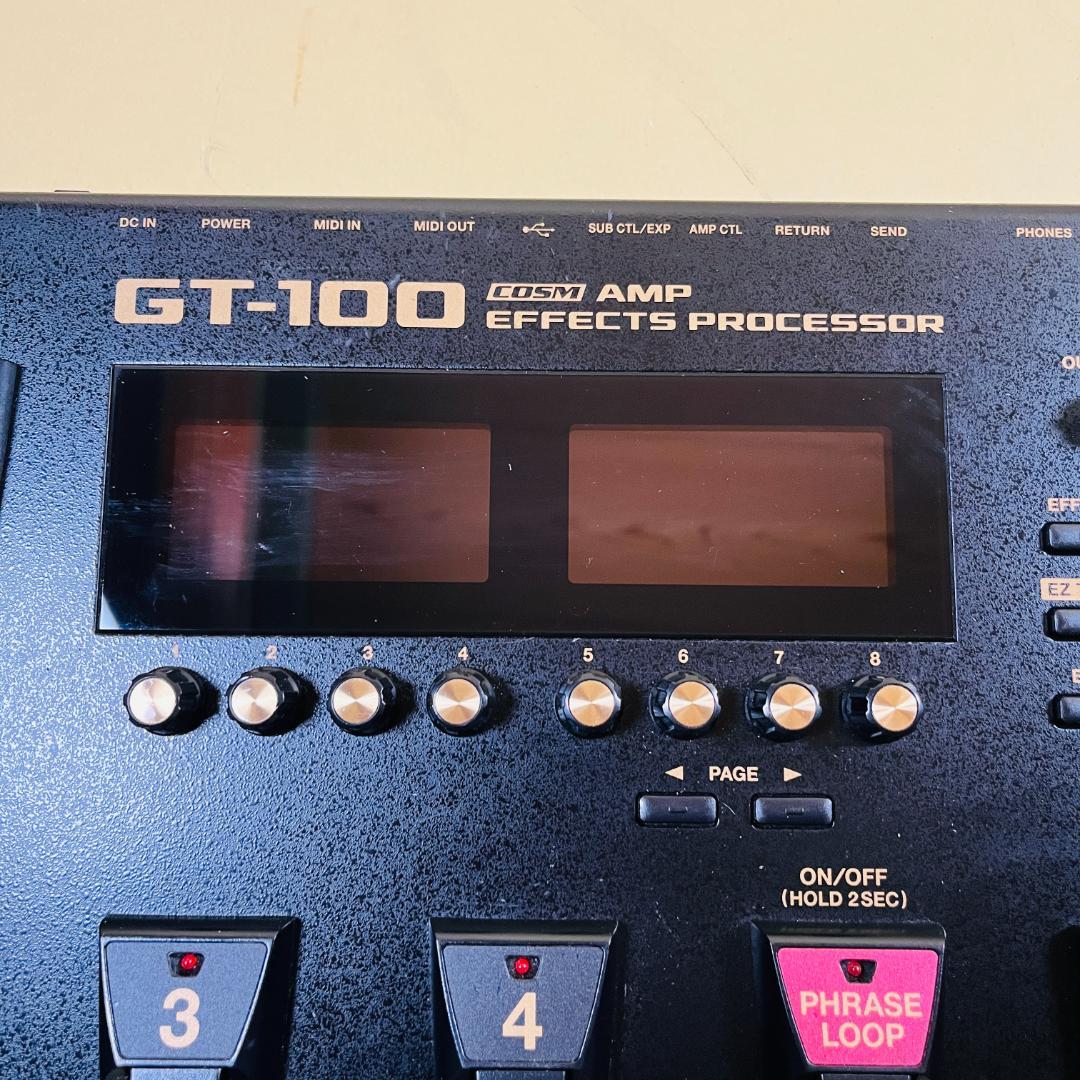 BOSS GT-100 ギターマルチエフェクター 電源アダプター 箱 説明書付属