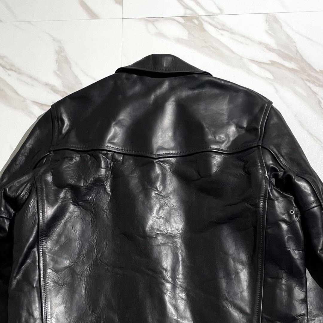 hidaritaka様 エアロレザー レザージャケット ホーススキン ブラック