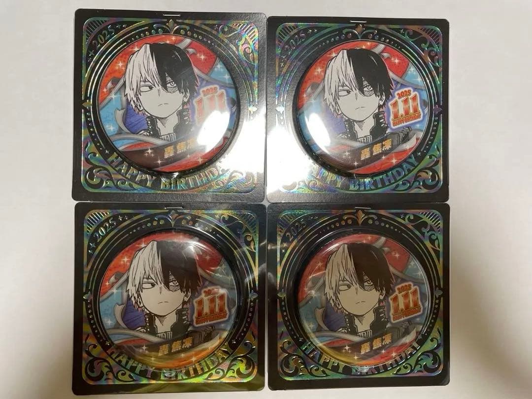 僕のヒーローアカデミアバースデイ缶バッジ 2025 轟焦凍新品未開封 4個