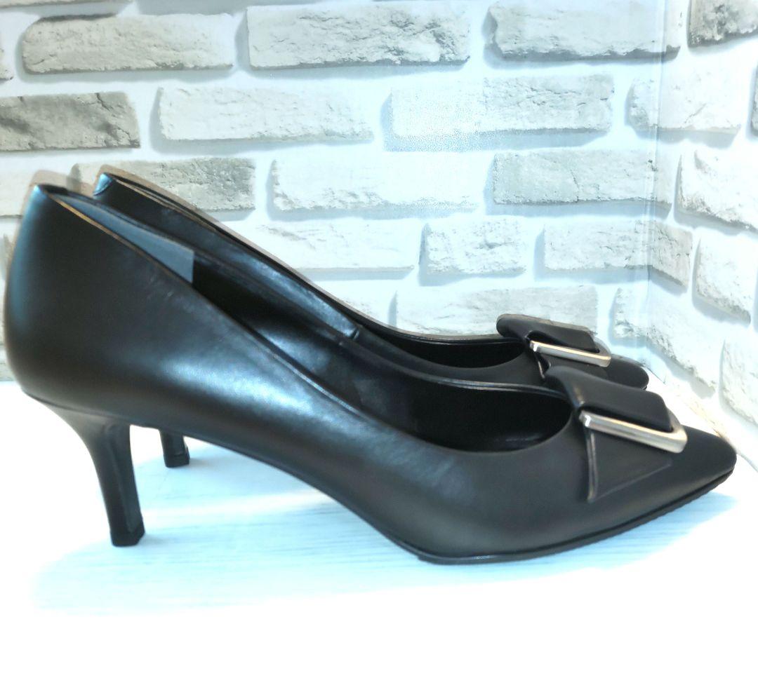 【超美品】DIANA☆パンプス☆バックル付き☆黒☆23.5cm