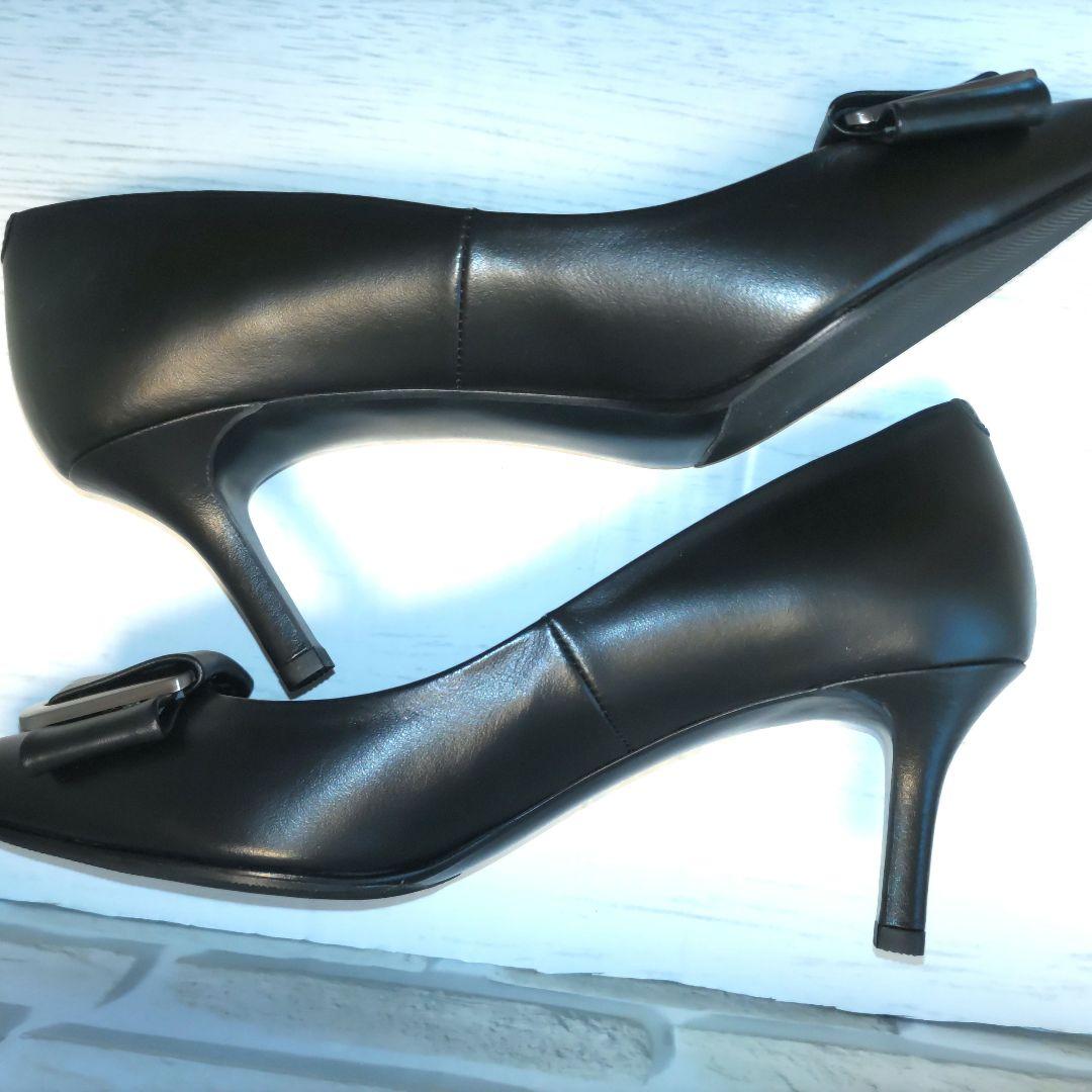 【超美品】DIANA☆パンプス☆バックル付き☆黒☆23.5cm