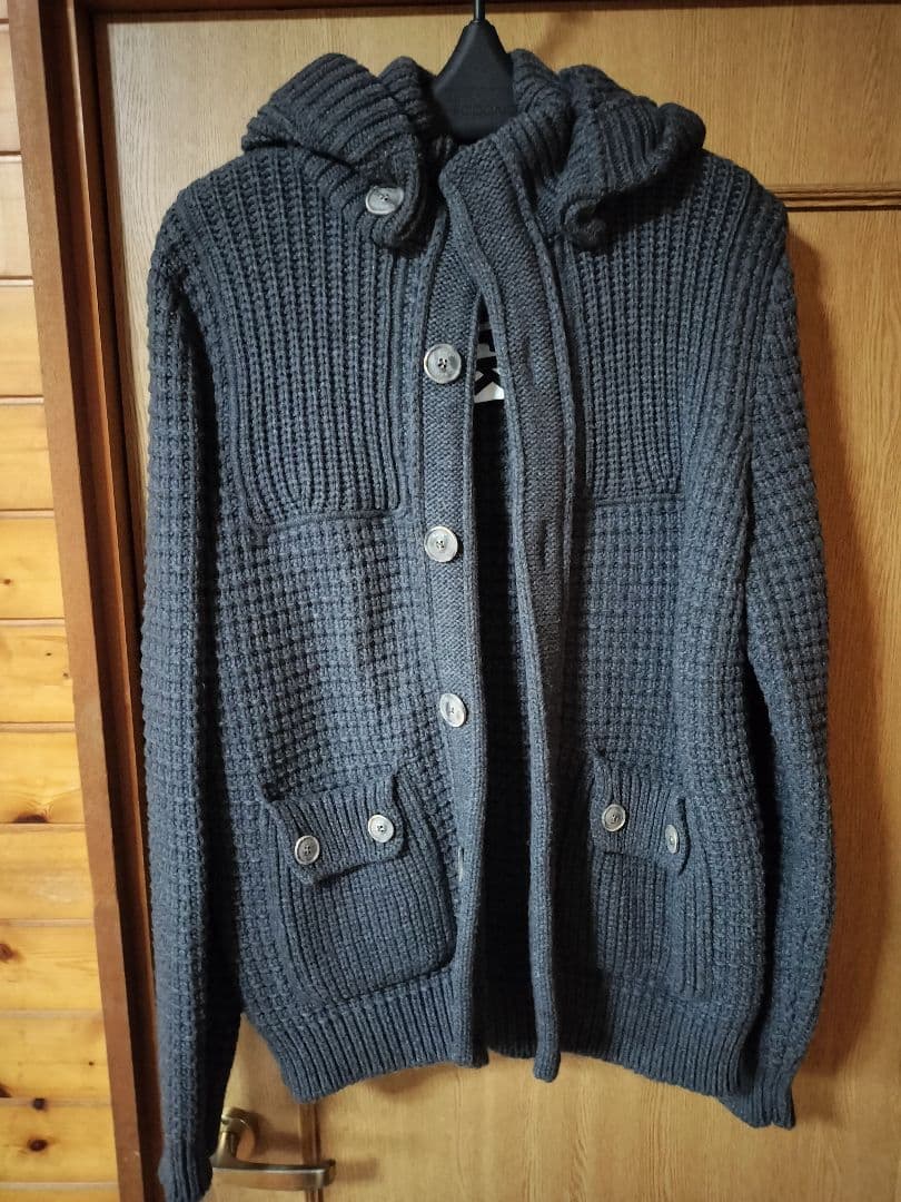 美品 BARK ニットジャケット サイズM グレー ★ニットブルゾン