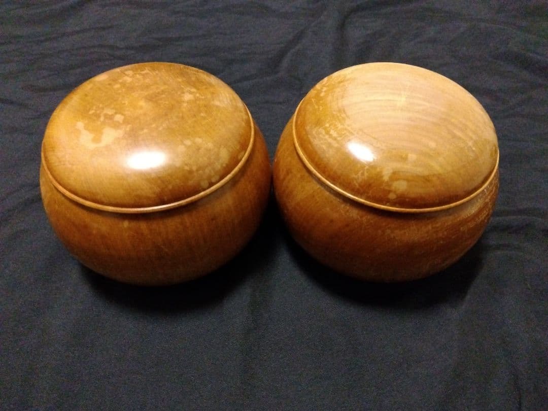 日向特製蛤碁石 月印相当 34号 欅碁笥 那智黒石 白石180個 黒石180個