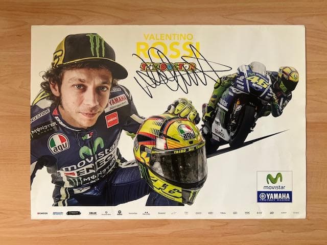 YAMAHA バレンティーノ・ロッシ サイン入りポスター