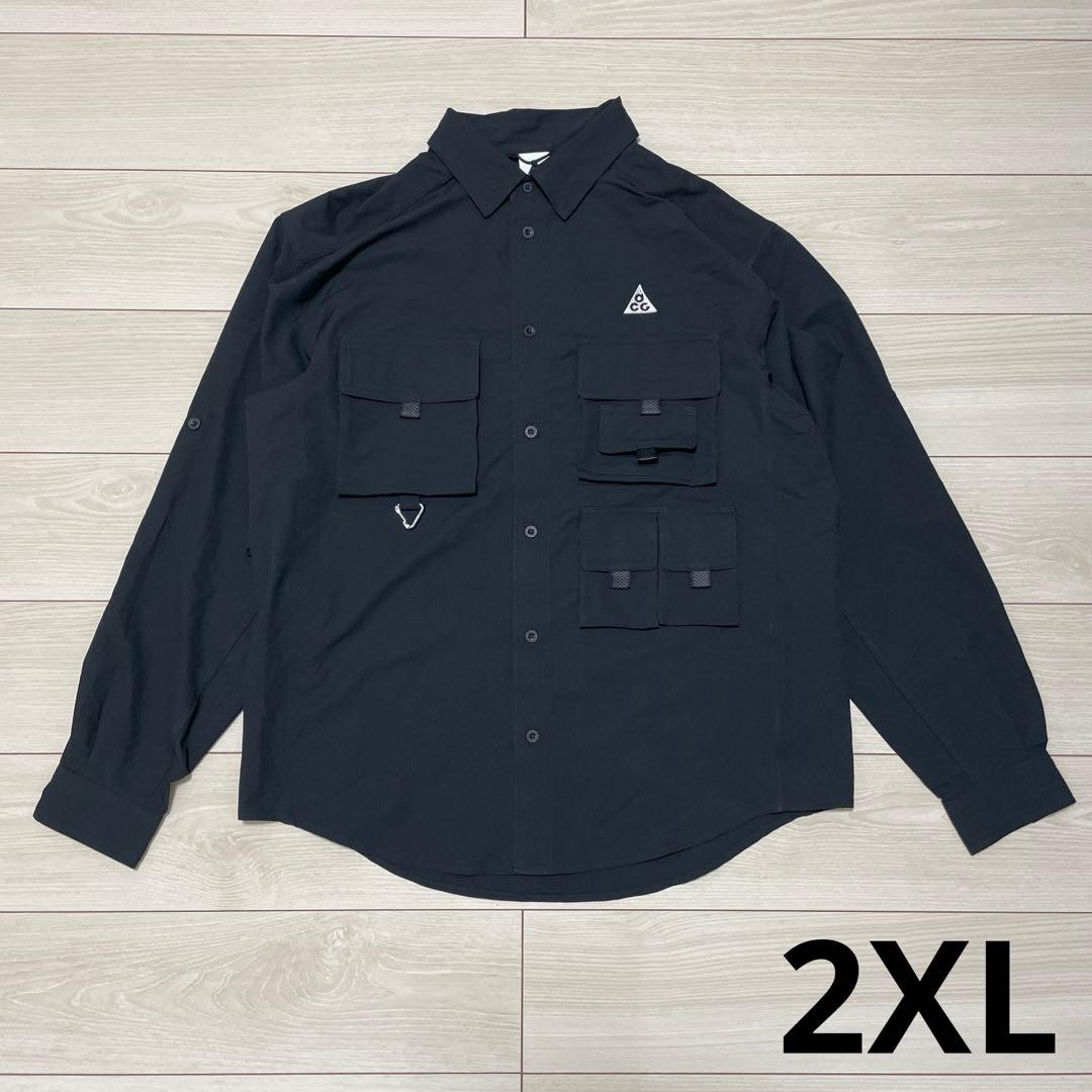 ナイキ ACG 　ドライフィット UV　トレイルトップ　2XL　ブラック　シャツ