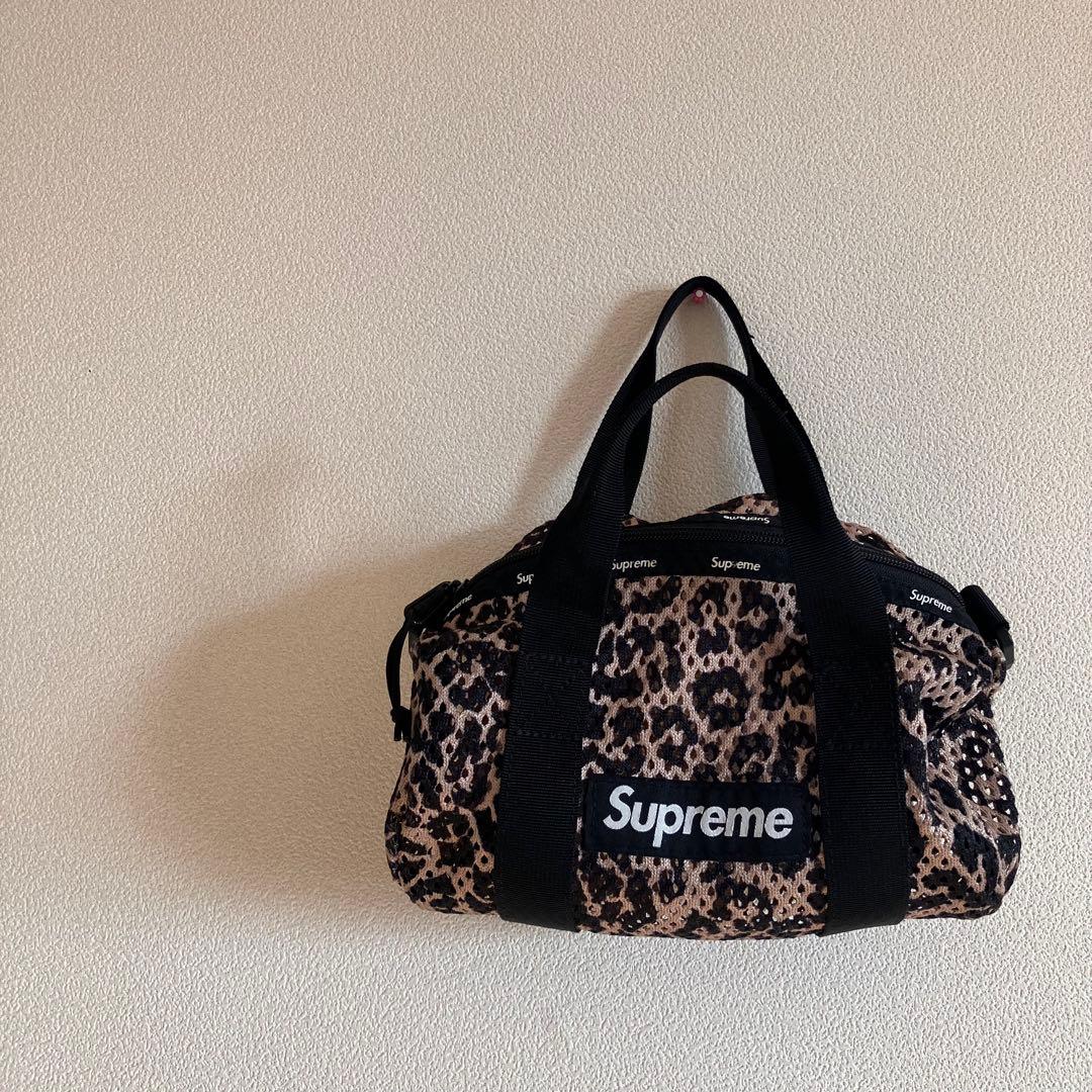 込★Supreme Mesh Mini Duffle Bag★レオパード柄