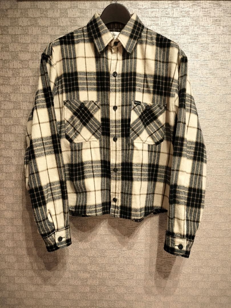 【PLAID COTTON NEL SHIRT】(CROPPED) サイズ0