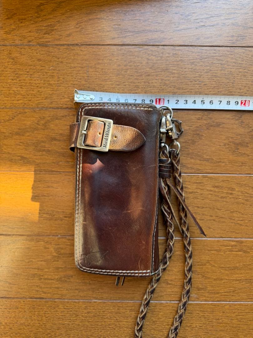 週末SALE美品 Red Wing レッドウィング廃盤長財布本皮レザー ライダー Red