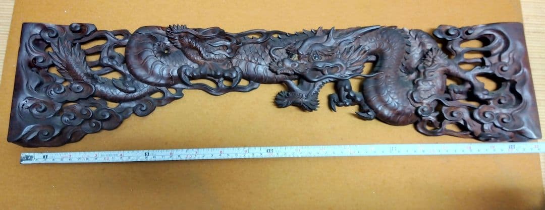 木製　ドラゴン　龍　彫刻 　欄間