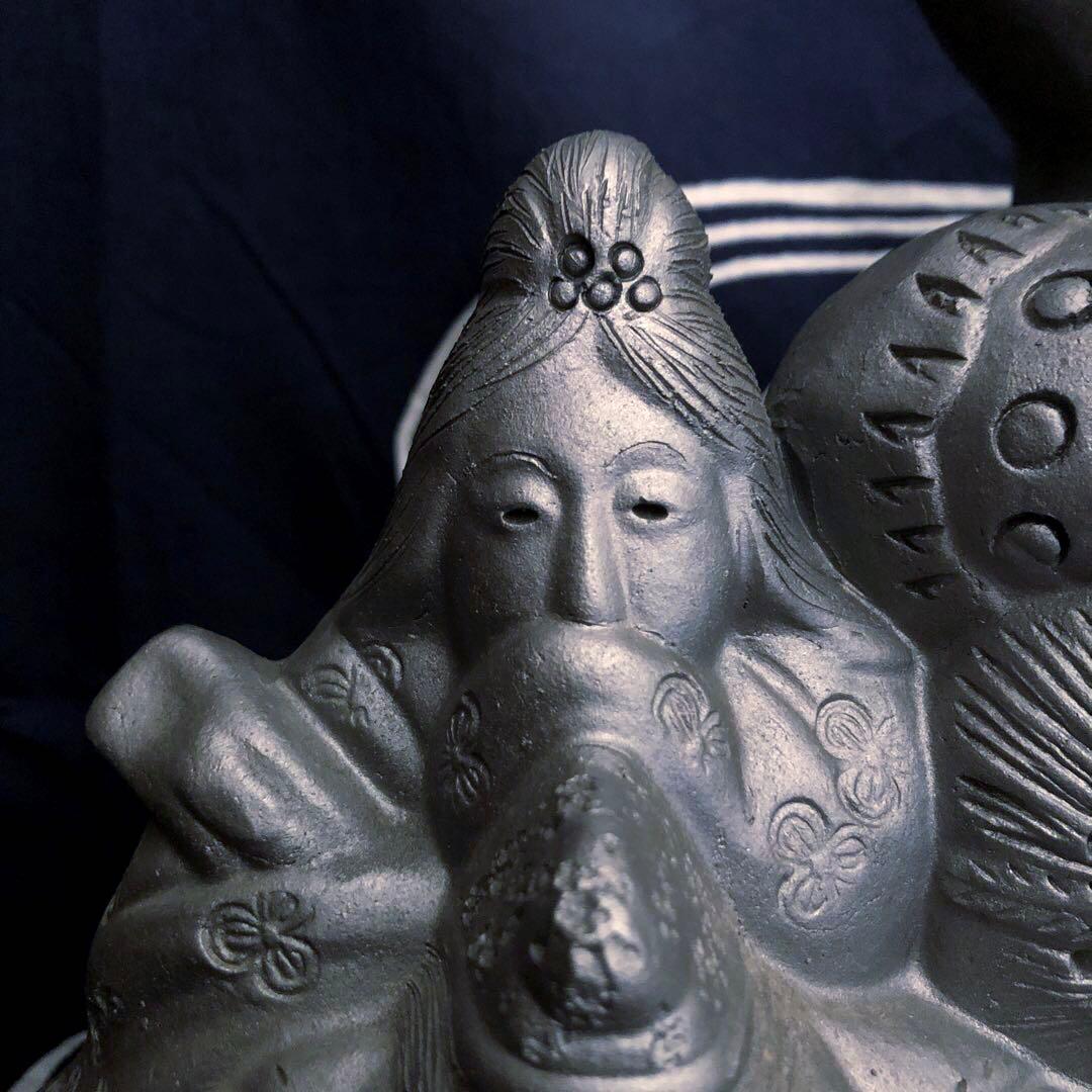 【特注品・三州瓦】第二代鬼金 鬼師 神谷直之 作　いぶし銀 七福神【一点もの】