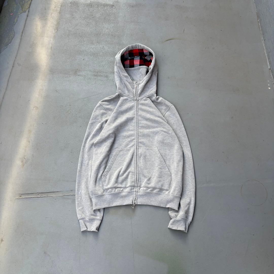 00s SOPHNET. フルジップ　ジップアップパーカー　マスク　チェック地