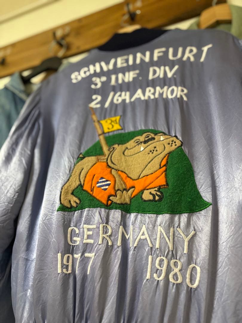 ト*読様 70s ジャーマニー スーベニアジャケットフェード ナス紺 茄子紺 ス