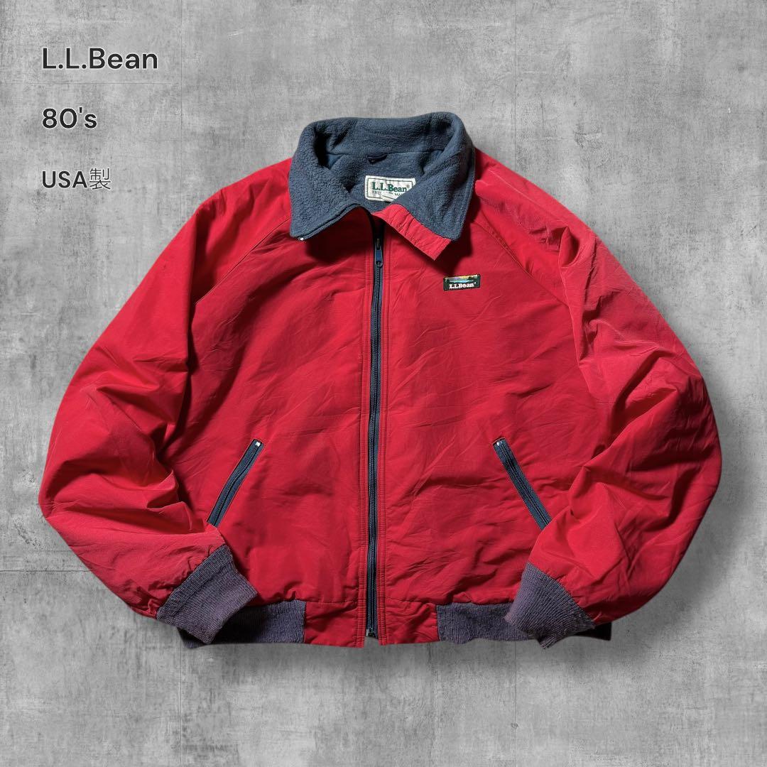 ななし2431 古着USA製80sエルエルビーンウォームアップジャケット短 L.L.Bean “ old warm up jacket 80's〜 USA . size M ¥8.900- (税込