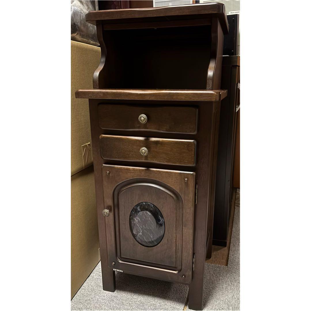 カリモク家具　電話台　ダークブラウン karimoku (カリモク) 電話台 ブラウン｜トレファクONLINE