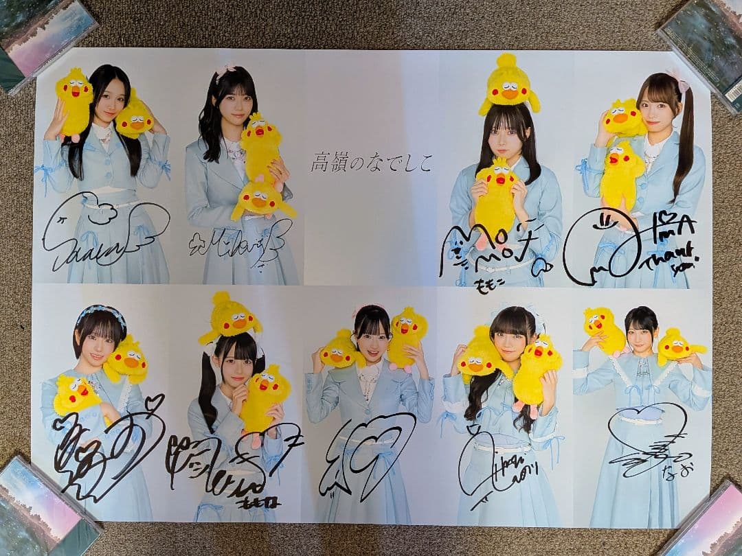 高嶺のなでしこ　メンバー全員直筆サイン入りポスター（A1サイズ）