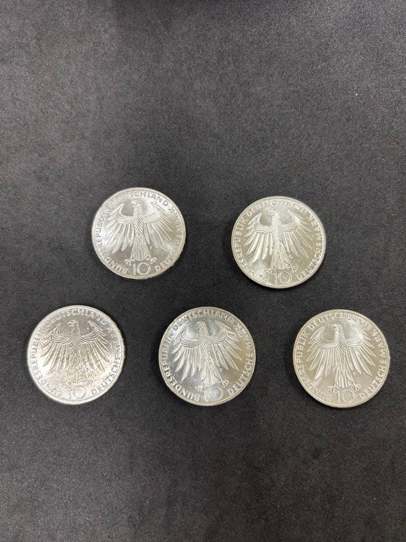 ミュンヘンオリンピック　10マルク 5枚セット 西ドイツ】ミュンヘンオリンピック記念 10マルク銀貨 5種セット 1972
