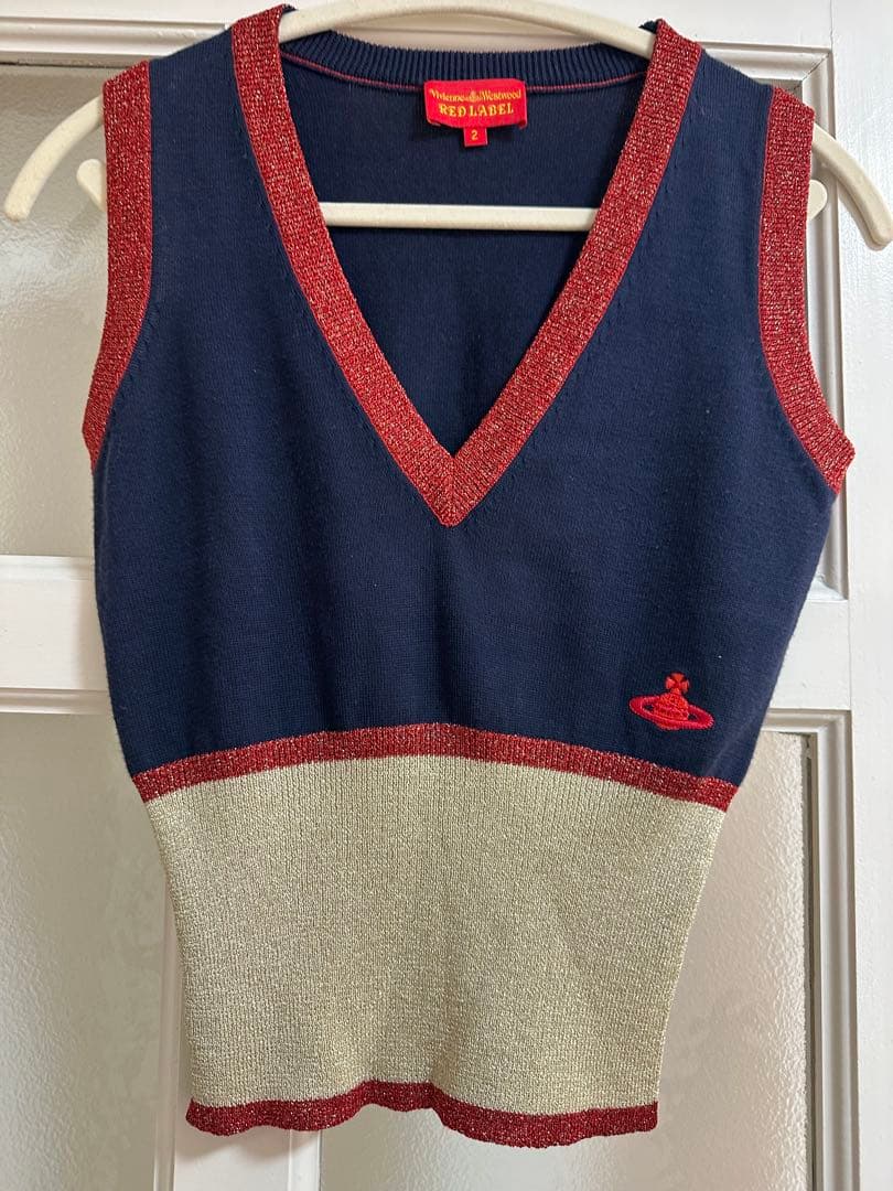 Vivienne Westwood ニットベスト オーブ刺繍