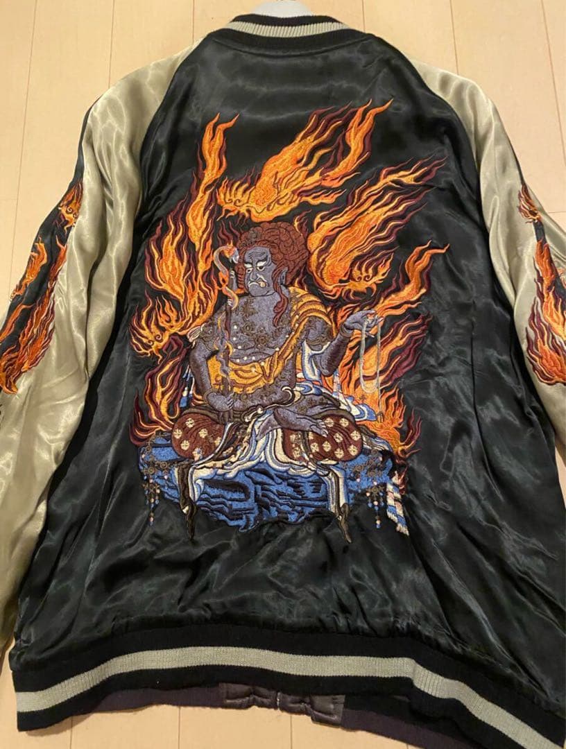 オ*ル様 超希少 SATORI スカジャン 不動明王 L さとり サトリ satori/さとり｜送料代引き無料!! 不動明王刺繍スカジャン GSJR-028