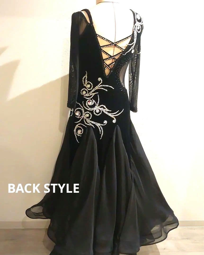 社交ダンスドレス　美品ドレス　スタンダードドレス　ボールルーム スタンダードドレス WS0655D ライラック/パープル S 社交ダンス モダン