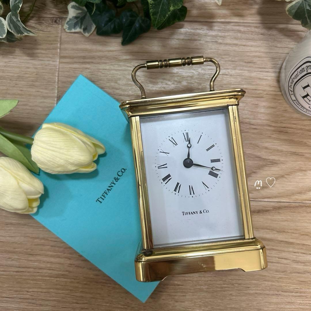 ティファニー 置き時計 テーブルクロック インテリア ホワイトローマン