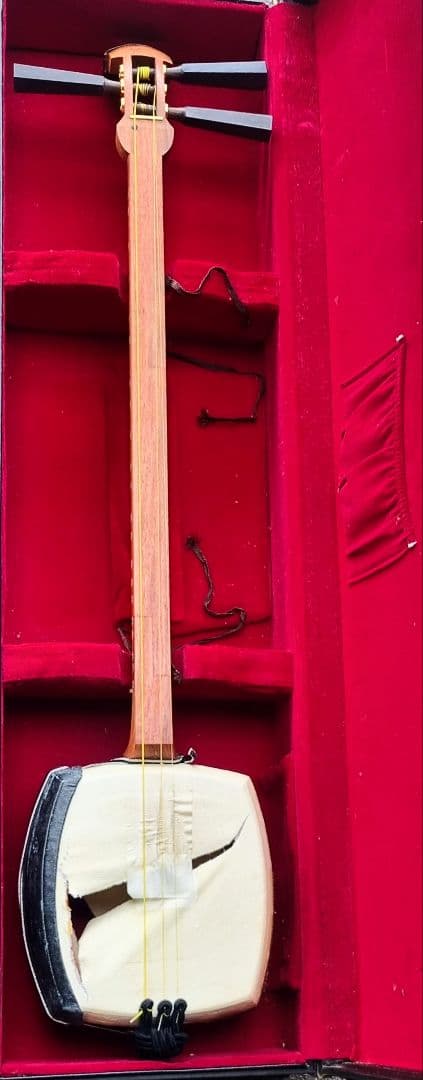 津軽三味線 太棹 約3.2cm ハードケース付属