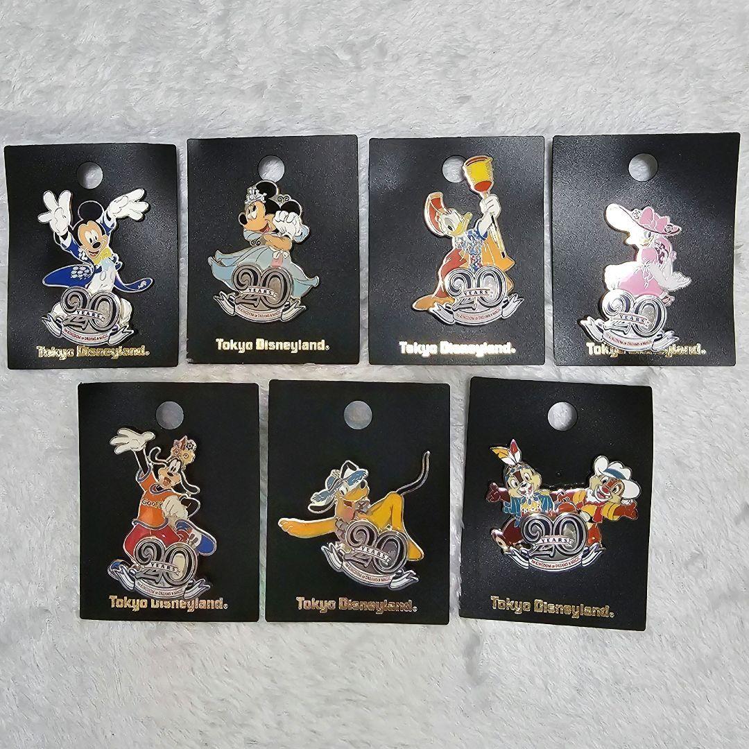 Disney 20周年 東京ディズニーランド キャラクター ピンバッジ